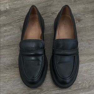Madewell Black Leather Loafers